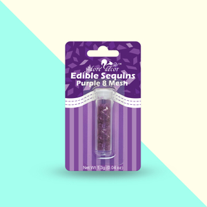 Eetbare pailletten paars 8 mesh
