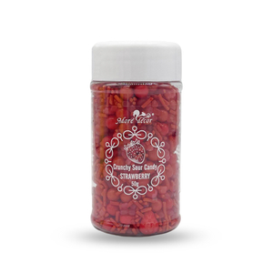 Bonbons aigre croquants, saveur de fraise, saupoudrer de bonbons comestibles pour d&eacute;coration de g&acirc;teau